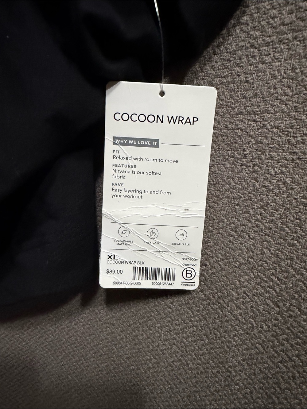 Athleta Black Open-Front Draped Cape Jacket - Picture 5 of 6